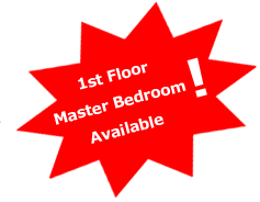 1st floor master bedroom available